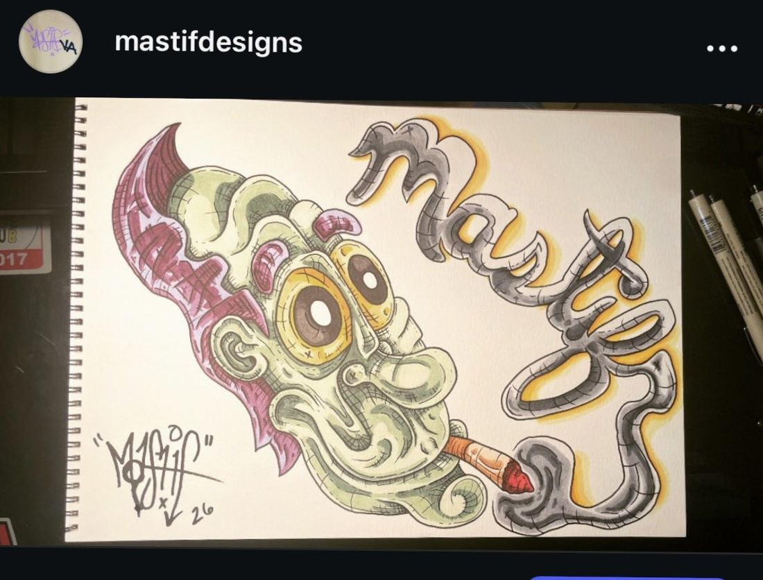 Mastif Designs original sketchbook piece