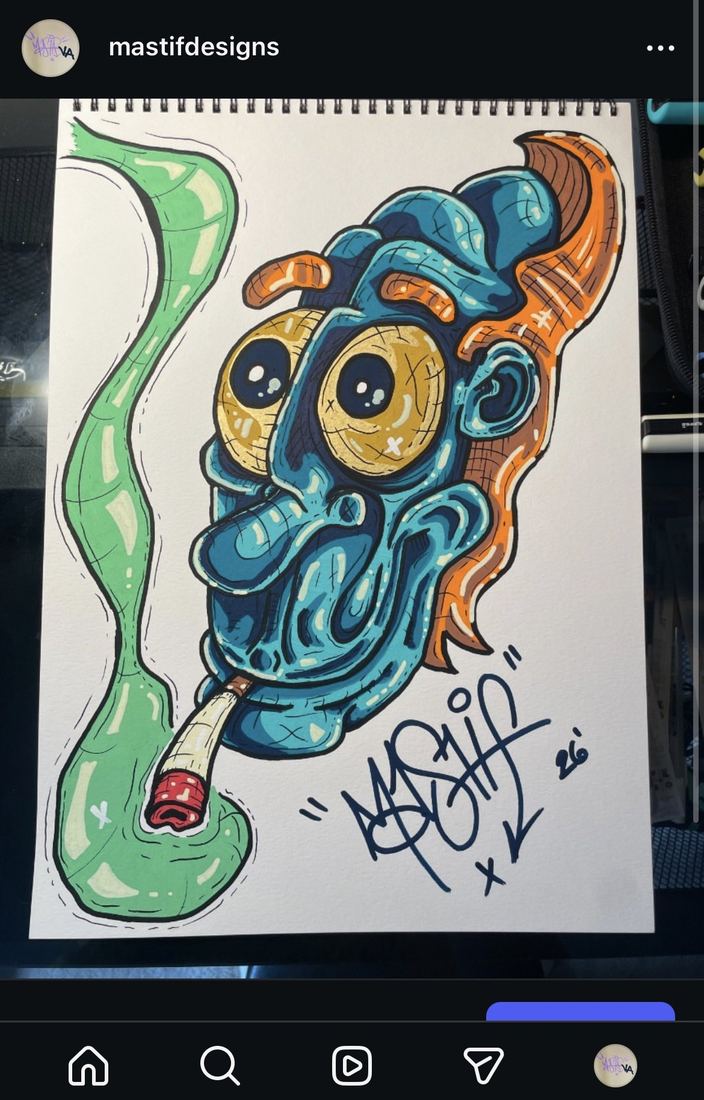 Mastif Designs original sketchbook piece